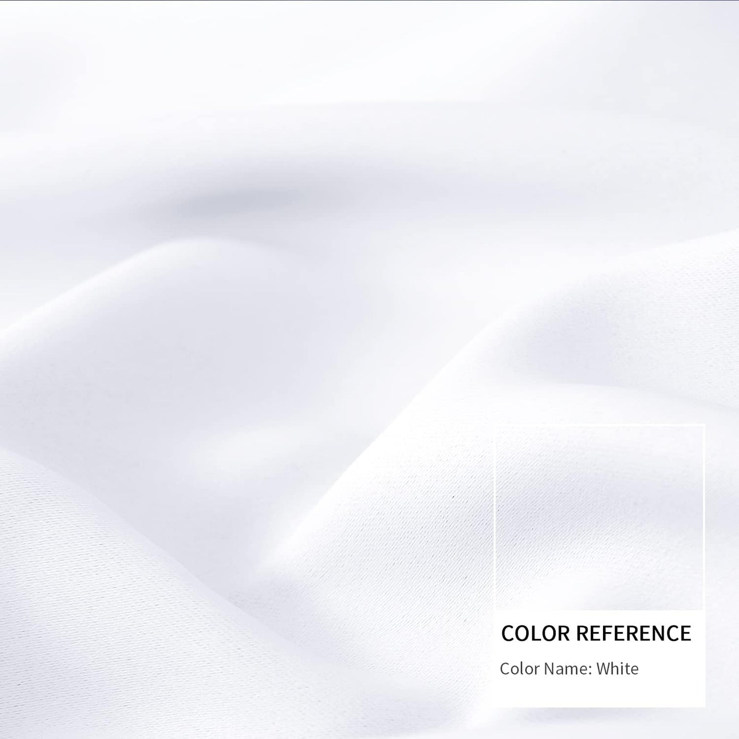 BGment White Curtains 45 Inches Length for Kitchen Window - Rod Pocket Short Window Treatment Drapes Privacy for Bathroom Cafe Bathroom Home Decor, 2 Panels, Pure White, 42 x 45 Inch