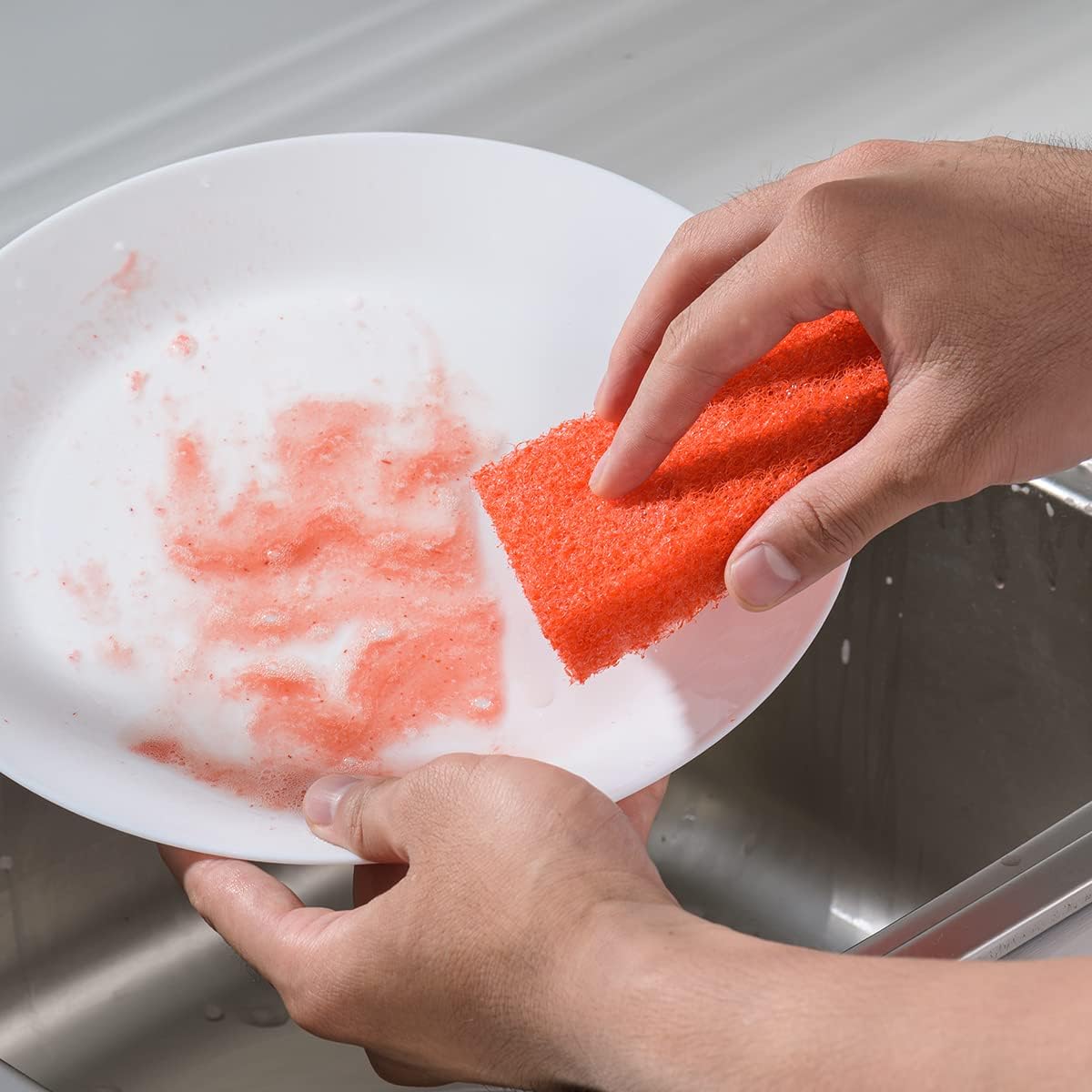 Griddle Cleaning Pads for Blackstone Flat Top, Non-Scratch Grill Scrub Pads, Bathroom Scrubbing Pads, Pool Scrub Brush, Shower Tile (22 Pads + Handle) (24 Pads)