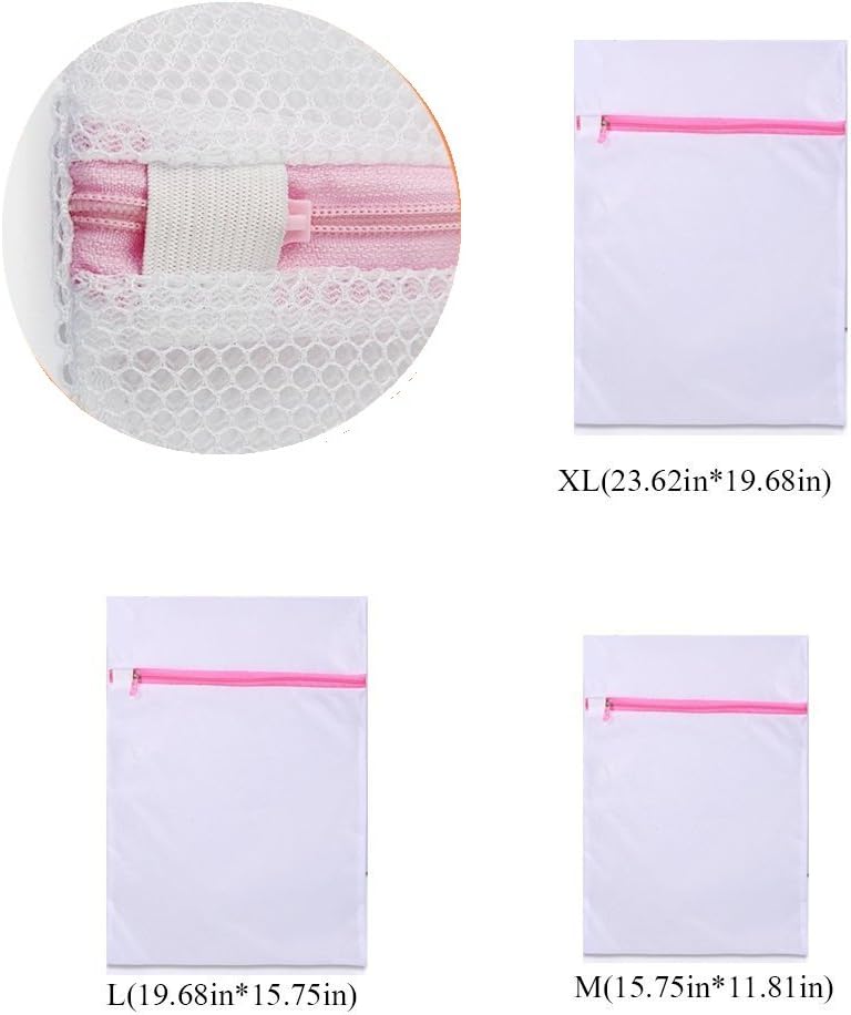 Pack of 5 Mesh Laundry Washing Bags-5 Large for Laundry,Blouse, Hosiery, Stocking, Underwear, Bra and Lingerie, Travel Laundry Bag FBA