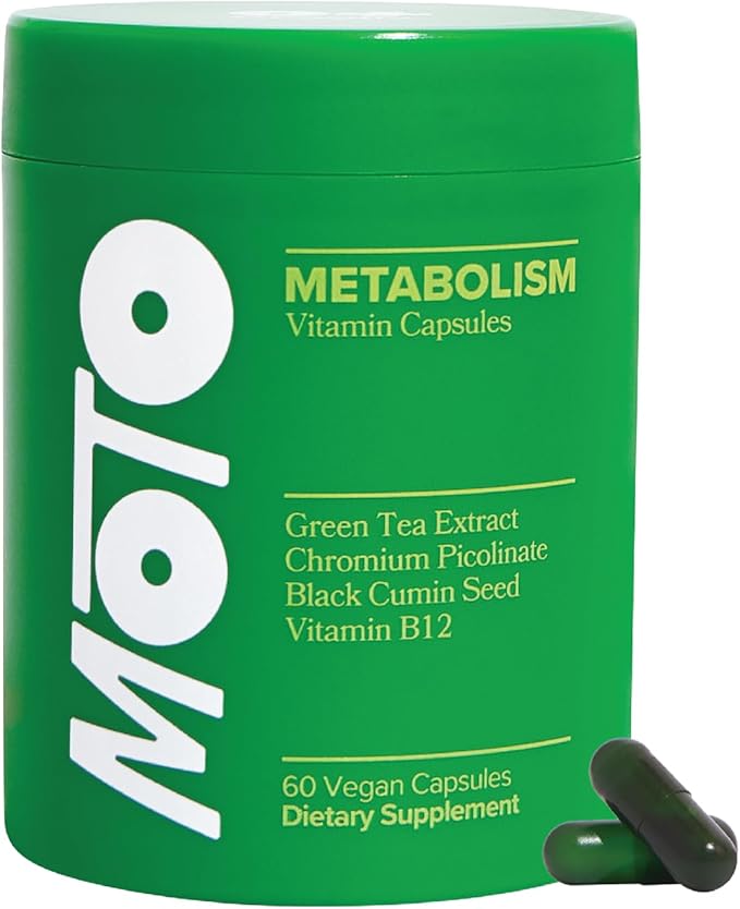 O Positiv Moto Women's Metabolism Support - Energy, Curb Cravings, Healthy Metabolism - Vegan Capsules, 30 Servings