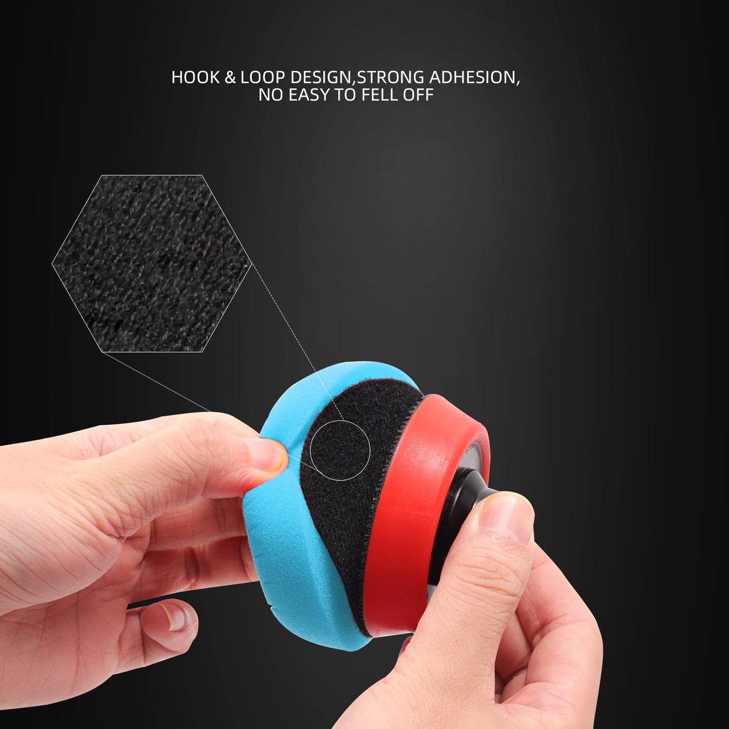 Green Heavy Cut Pad, Buffing Polishing Pads, SPTA 1Pc 3.5 Inch Face for 3 Inch 80mm Backing Plate Compound Buffing Sponge Pads for Car Buffer Polisher Compounding, Polishing and Waxing -FPTSS3G