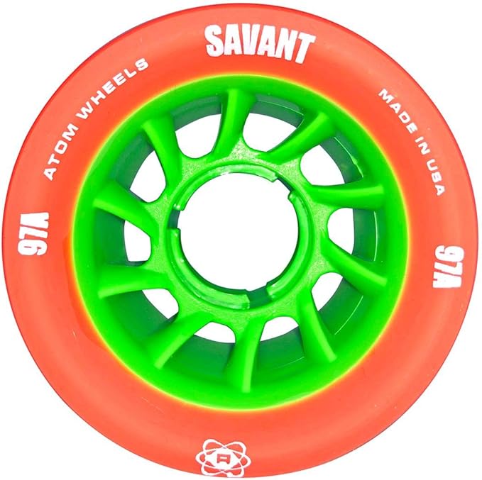 Atom Quad Wheels - Savant (62mmx40mm, Black (95A), 4pk)