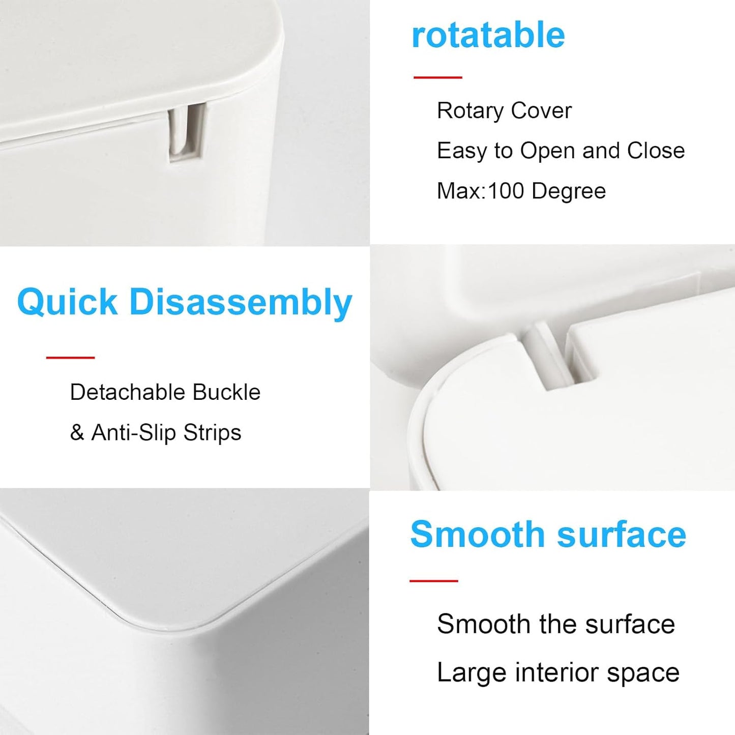 2Pcs Diaper Wipes Dispenser, Refillable Wipe Container, Wipe Container with Sealing Design Lid, Keep Wipes Fresh,Wet Wipes Cases (White and White)