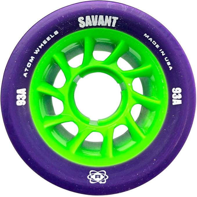 Atom Quad Wheels - Savant (62mmx40mm, Black (95A), 4pk)