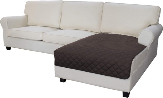 Easy-Going Sectional Couch Covers for Dogs L Shape Sofa Cover Reversible Sofa Slipcover Chaise Lounge Cover Furniture Protector Cover for Pets Dog Cat (42 x 52 inches, Chocolate/Chocolate)