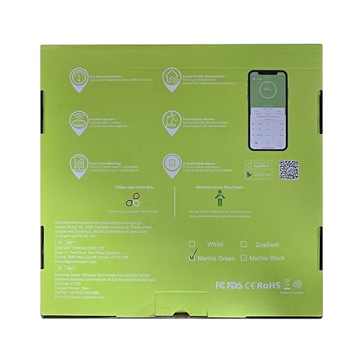 Smart Body Fat Scale with Heart Rate Monitor – 15 Metrics Including BMI,Muscle Mass,Visceral Fat & BMR – Large VA Display/Bluetooth Digital Weight Scale for Body Composition – iOS/Android,400lbs,White