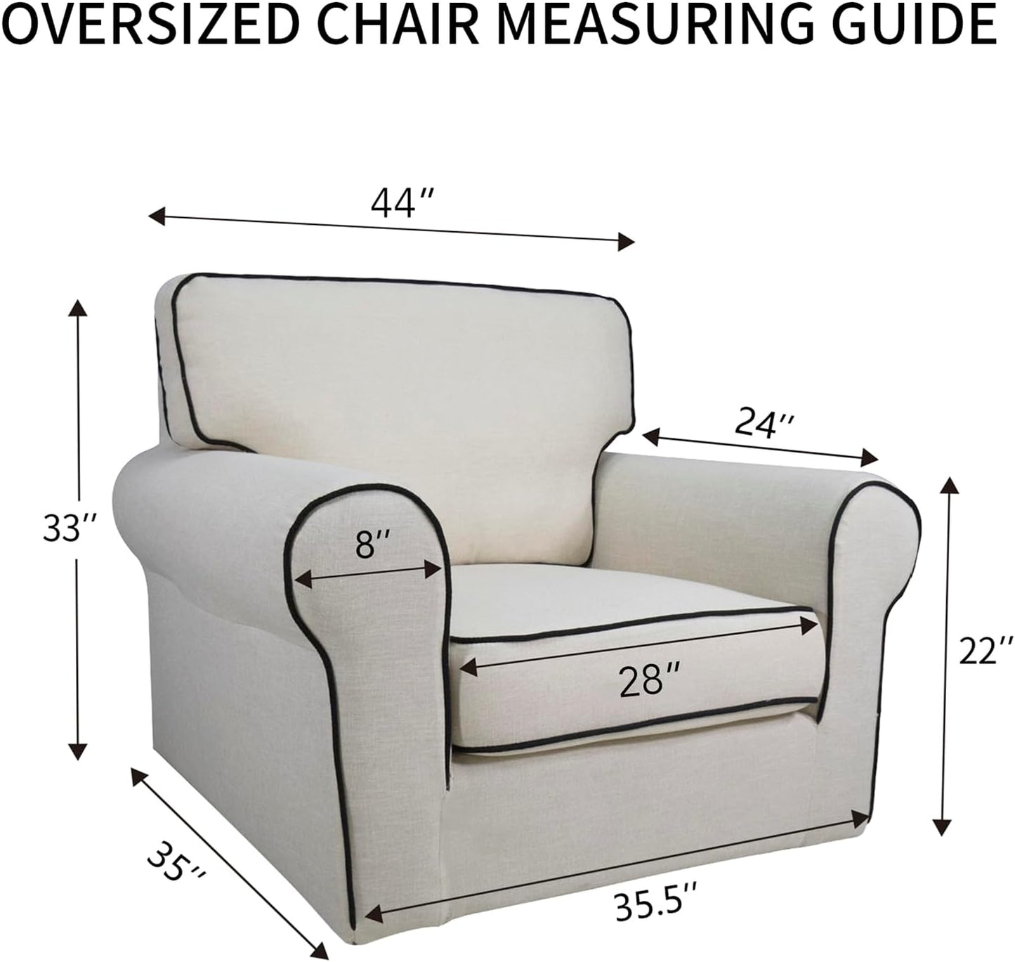 PureFit Reversible Quilted Sofa Cover, Water Resistant Slipcover Furniture Protector, Washable Couch Cover with Non Slip and Elastic Straps for Kids, Dogs, Pets (Oversized Chair, Brown/Beige)