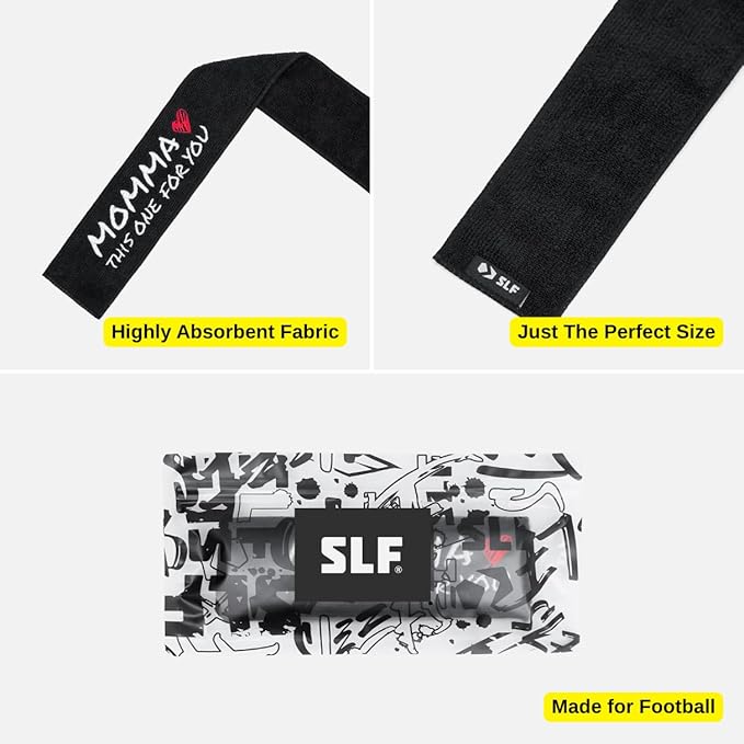 SLEEFS Momma Black Thin Football Towel