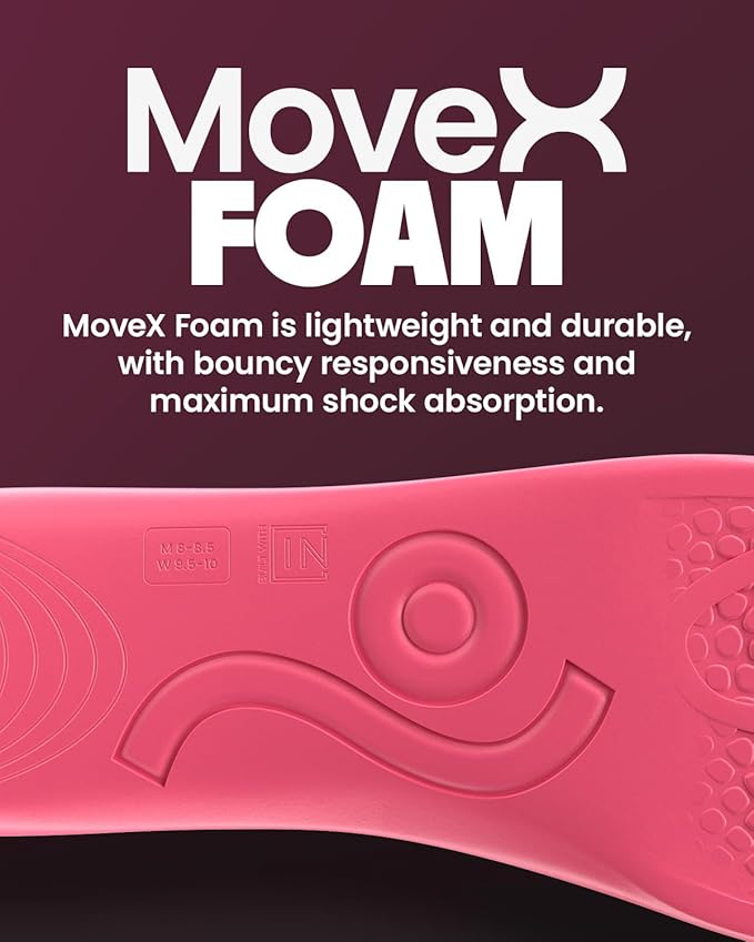 MOVE Baseline - All-Purpose Insoles - Sock Liner - Ultra Thin Shock Absorption - Maximum Freedom of Movement and Energy Return for Cleats, Shoes, Running, Basketball, Baseball (M12-12.5/WM13.5-14)