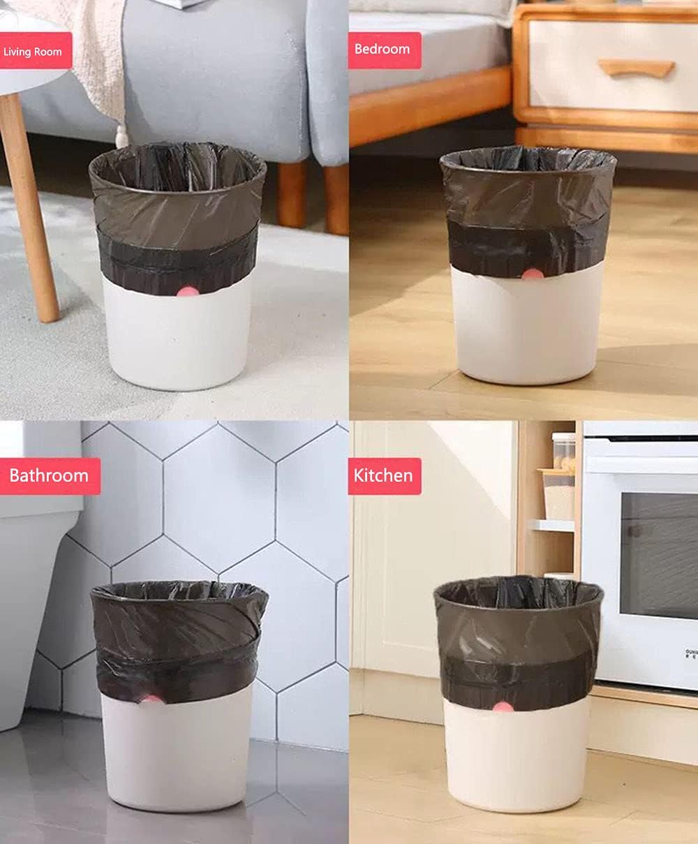 Feisco 8 Gallon Black Trash Bag,30L Drawstring Garbage Bag Trash Can Liner,90 Counts,0.9 Mil (8 Gallon, Black)