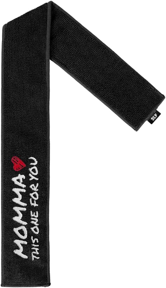 SLEEFS Momma Black Thin Football Towel