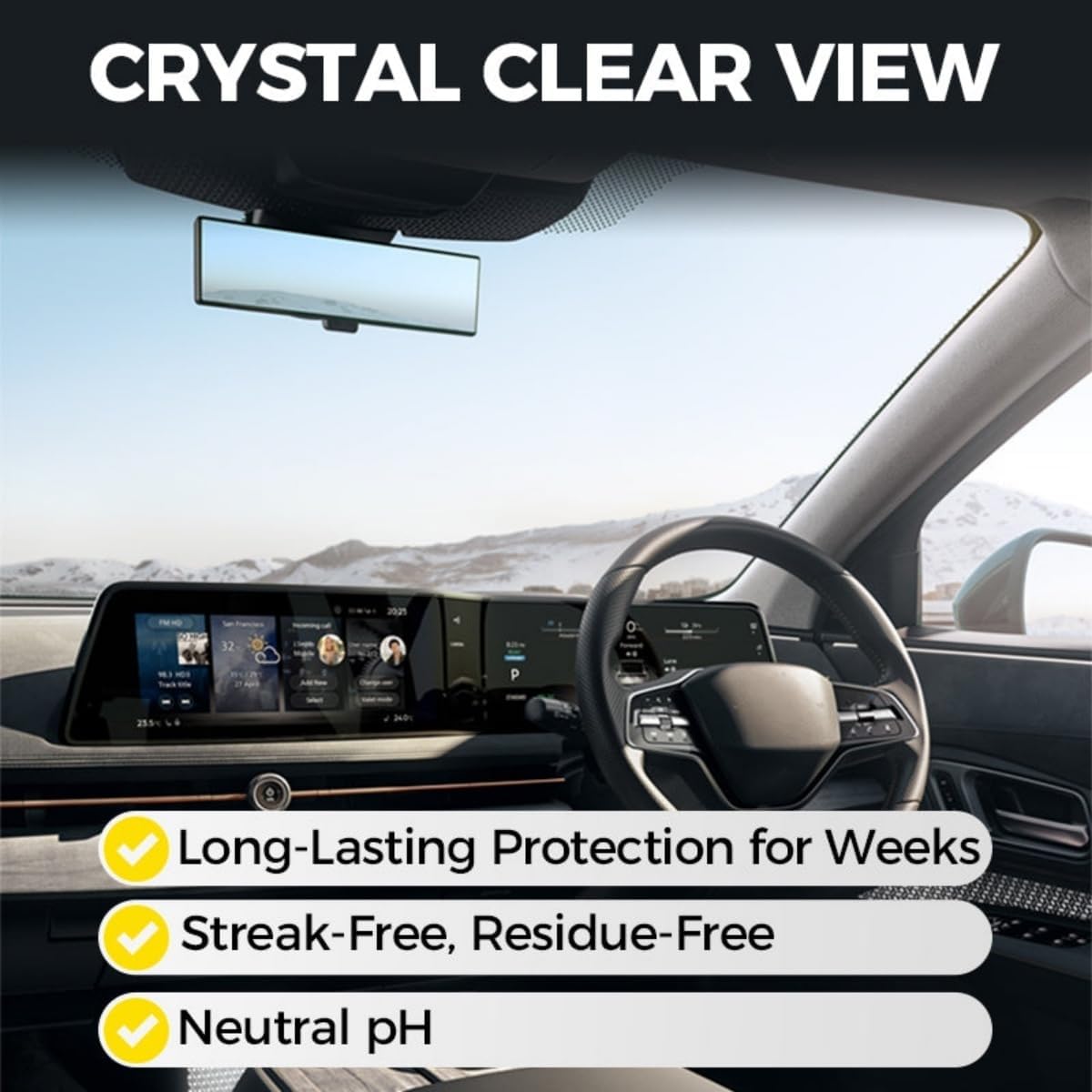 Micromolecular Anti-Fog Coating Wiper–Keeps Your Windshield Clear & Fog, Car Anti-Fog Agent with Applicator, Magic Gem Coating Glass, Anti Fog for Car Windshield,Windows,Mirrors,Glasses (2PCS)