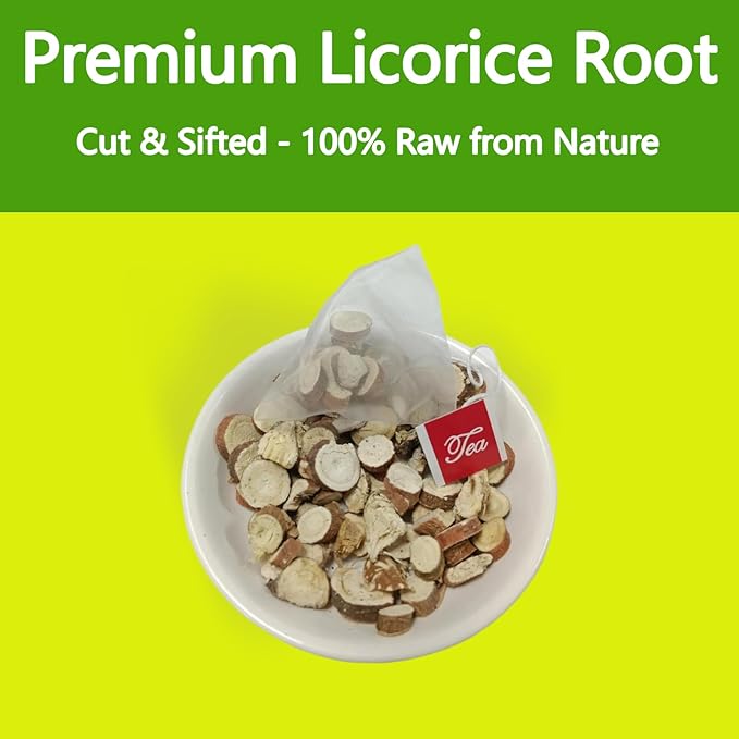 Samcci - Licorice Root Tea, Premium 40 Licorice Root Tea Bags -Natural Sweet - Non-GMO - Naturally Caffeine-free - Soothes Digestion & Promote Respiratory Health