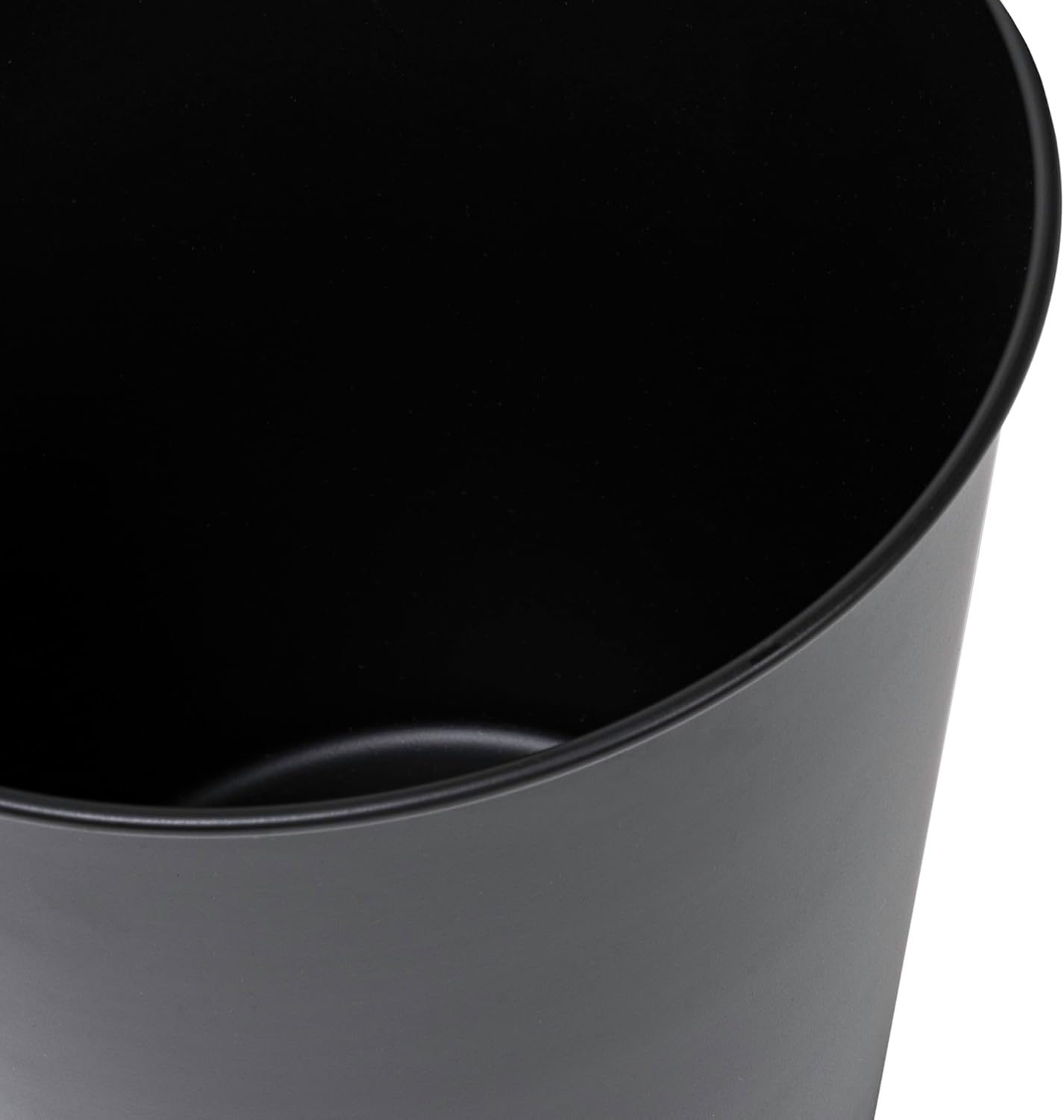 happimess HPM1113A Nolan Modern Classic Smooth Steel 2-Gallon Wastebasket for Home, Bathroom, Living Room, Office, Bedroom, Kitchen, Matte Black