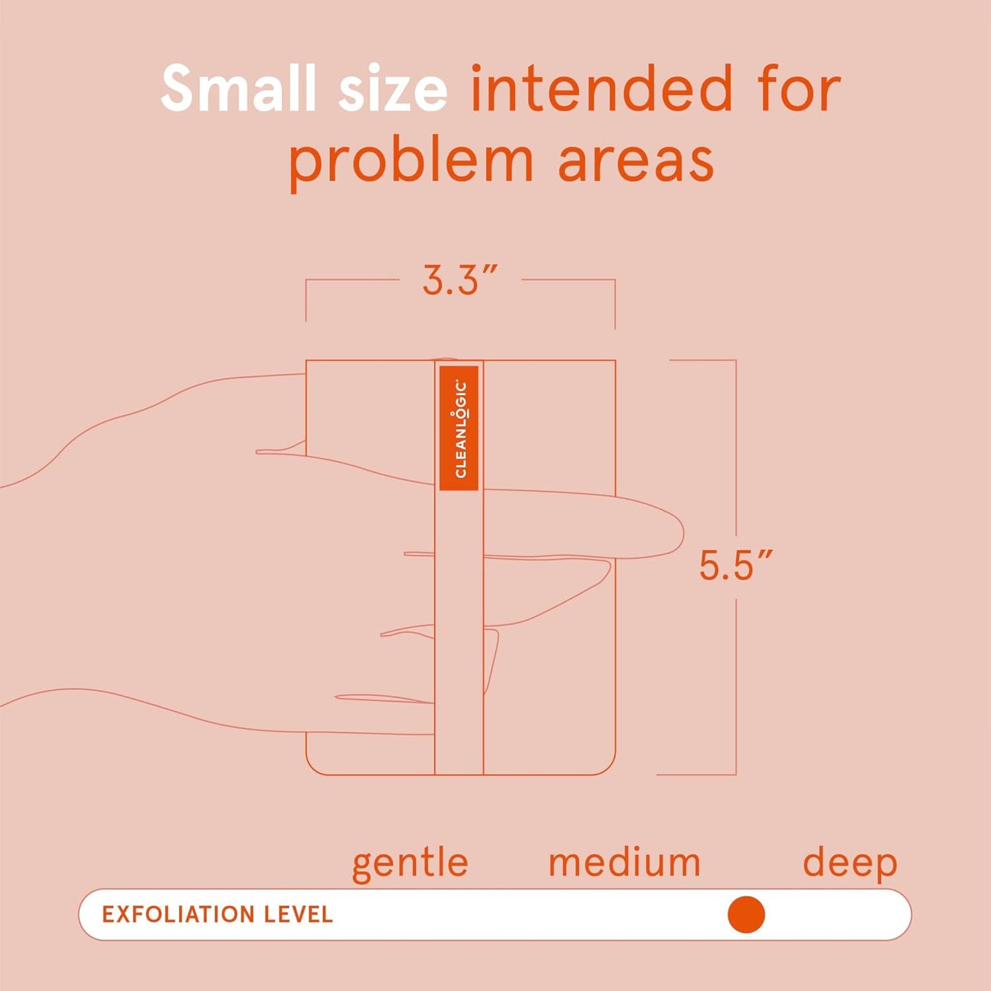 Cleanlogic Bath and Body Exfoliating Body Scrubber, Small Exfoliator Tool for Smooth and Softer Skin, Daily Skincare Routine, Assorted Colors, 3 Count Value Pack