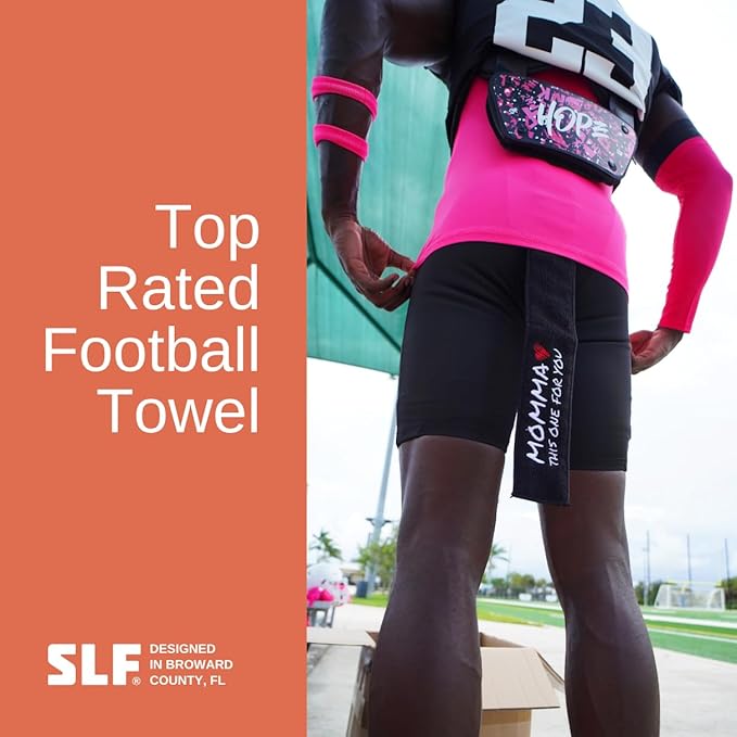 SLEEFS Momma Black Thin Football Towel
