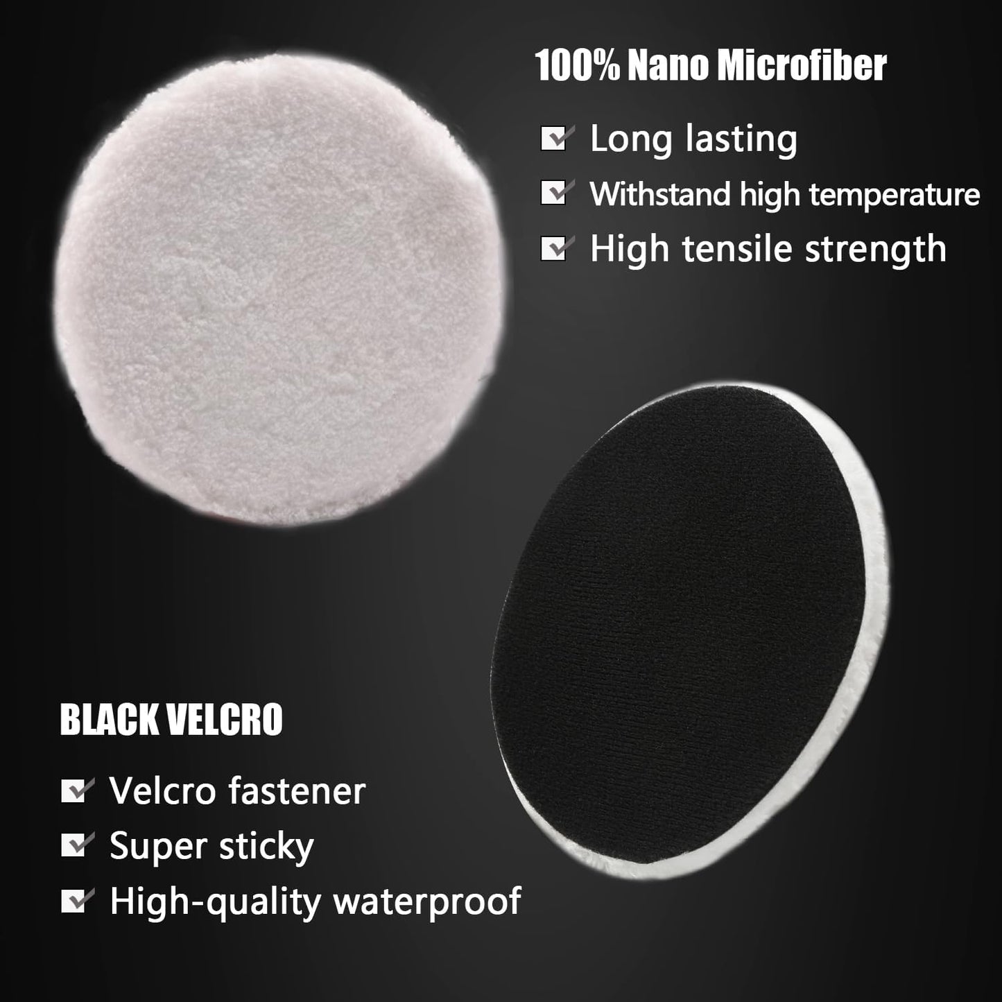 Buffing Polishing Pads, ZFE 7Pcs 6"(150mm) Waffle Foam Buffing Pads Polishing Pads Wool Pad Kit for 6Inch Backing Plate RO/DA/GA Car Polisher Boat Compounding, Polishing and Waxing