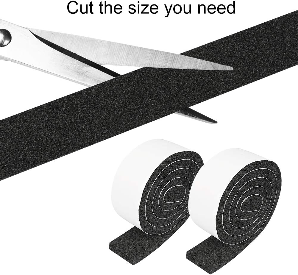 2 Rolls 2 Inch W 1/2 Inch T Weather Stripping Air Conditioner Open Cell Foam Seal Tape, Window Insulation High Resilience Seal Strip for Doors Window,Total 11FT