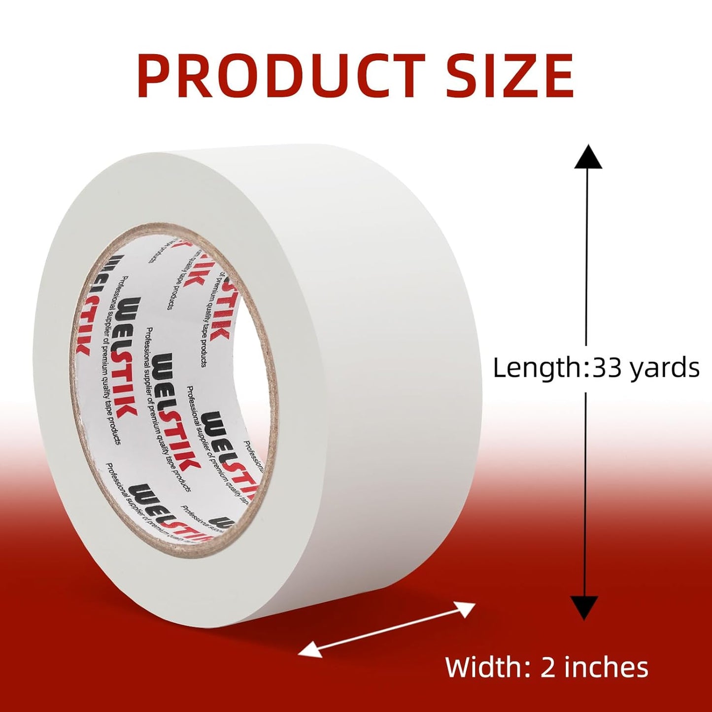 WELSTIK 2 Pack Gaffers Tape White,2" X 33 Yards-10% Longer-Heavy Duty Gaffer Floor Tape for Cables,TV Shoots, Theater Stage Setup,Interior Design,Residue Free,Non-Reflective Easy to Rip