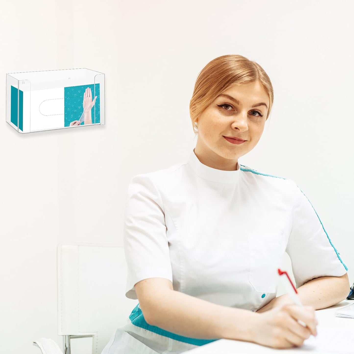 2 Pack Glove Holder for Wall Mount: Magnetic Gloves Box Holder, Clear Acrylic Kitchen Rack, Acrylic Disposable Rubber Latex Glove Dispenser