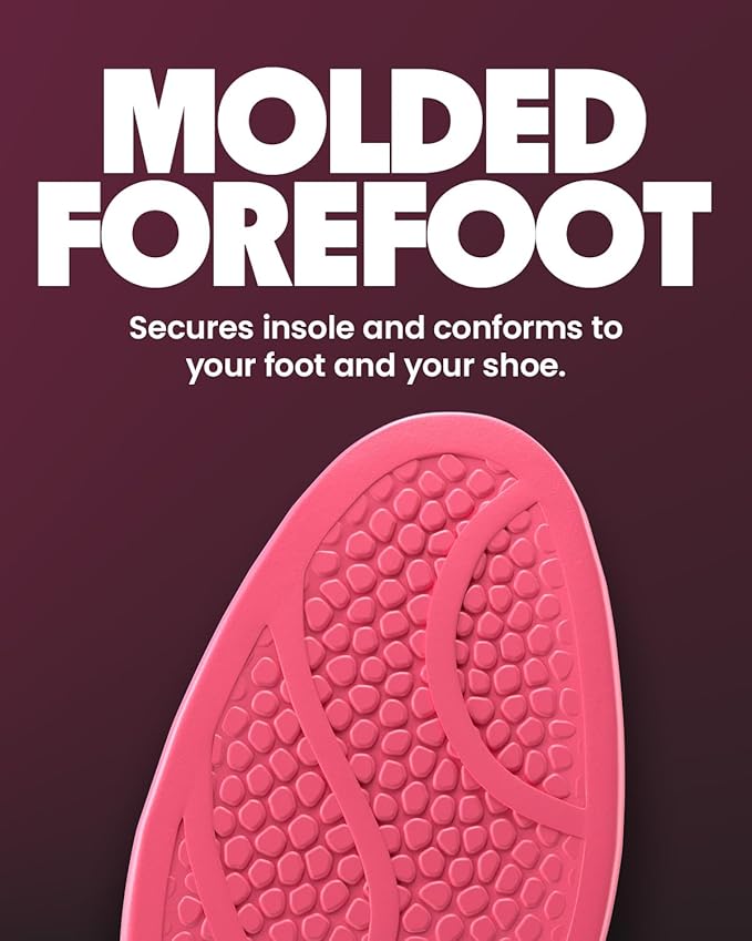 MOVE Baseline - All-Purpose Insoles - Sock Liner - Ultra Thin Shock Absorption - Maximum Freedom of Movement and Energy Return for Cleats, Shoes, Running, Basketball, Baseball (M6-6.5/WM7.5-8)