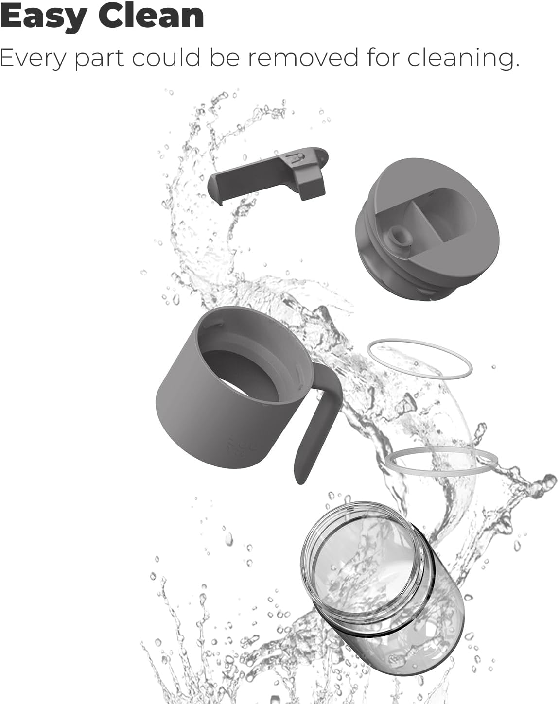 Zuutii Olive Oil Dispenser Bottle 18.6oz – Auto Flip Glass Vinegar Bottle with No-Drip Spout for Kitchen Cooking, Oil and Sauce Dispenser,Gray