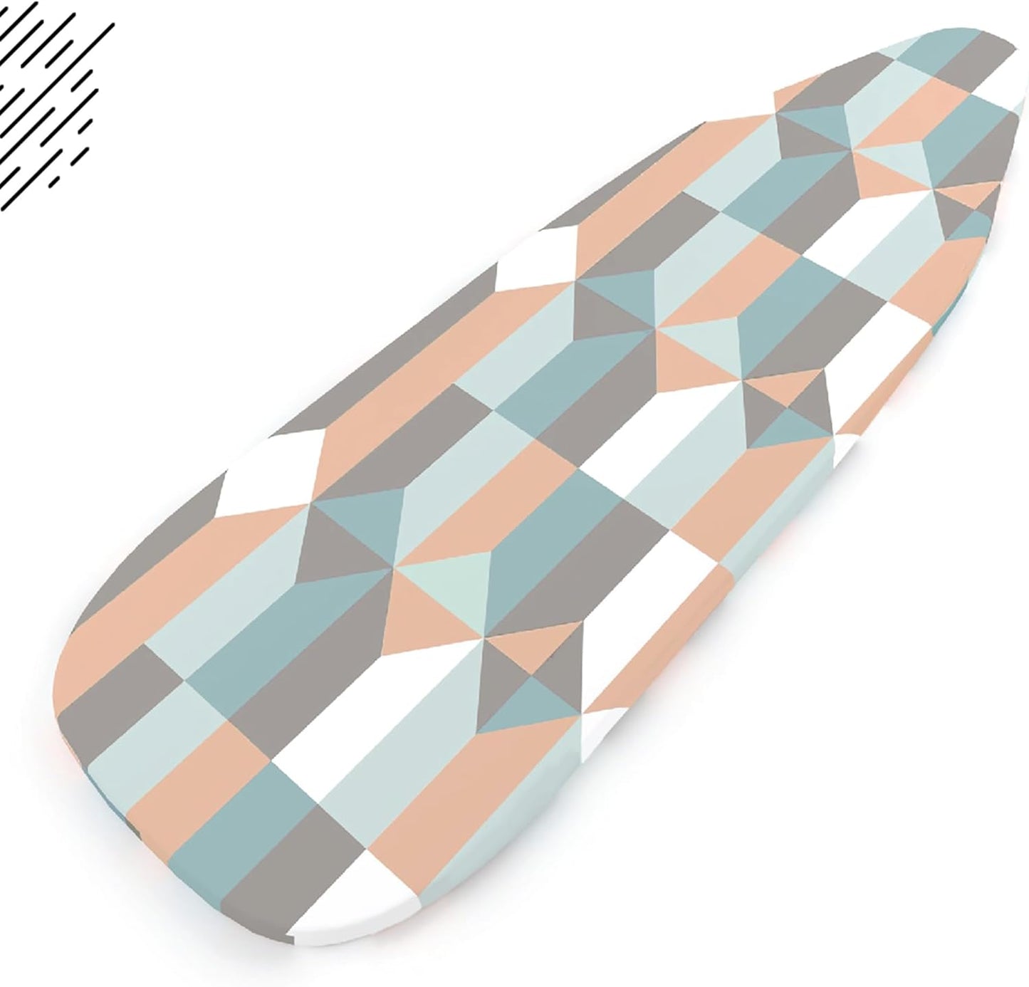 Encasa XO Ironing Board Cover and Pad - Thick 4mm Felt, Heat & Scorch-Resistant, Fits Standard Large Boards 54"x15", Elastic Bungee Cord Tightening, Easy Fit, Stain-Safe Dye, Blocks