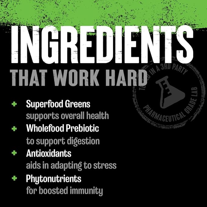 Animal Daily Greens Pill Packs - Kale, Wheat Grass, Alfalfa & More - Convenient Prebiotic and Probiotic Superfood Blend for Superior Digestion, Gut Health, and Immunity For Men & Women - 30 Day Supply