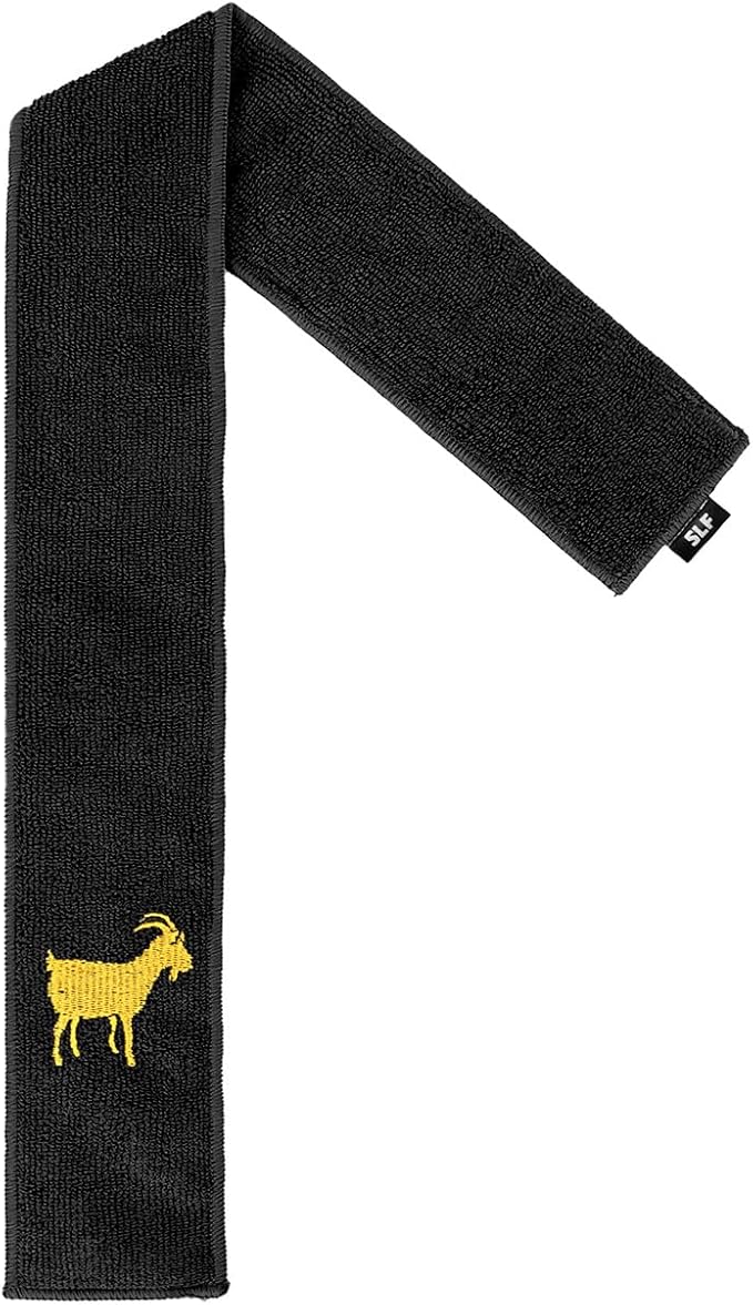 SLEEFS Goat Emoticon Black Thin Football Towel
