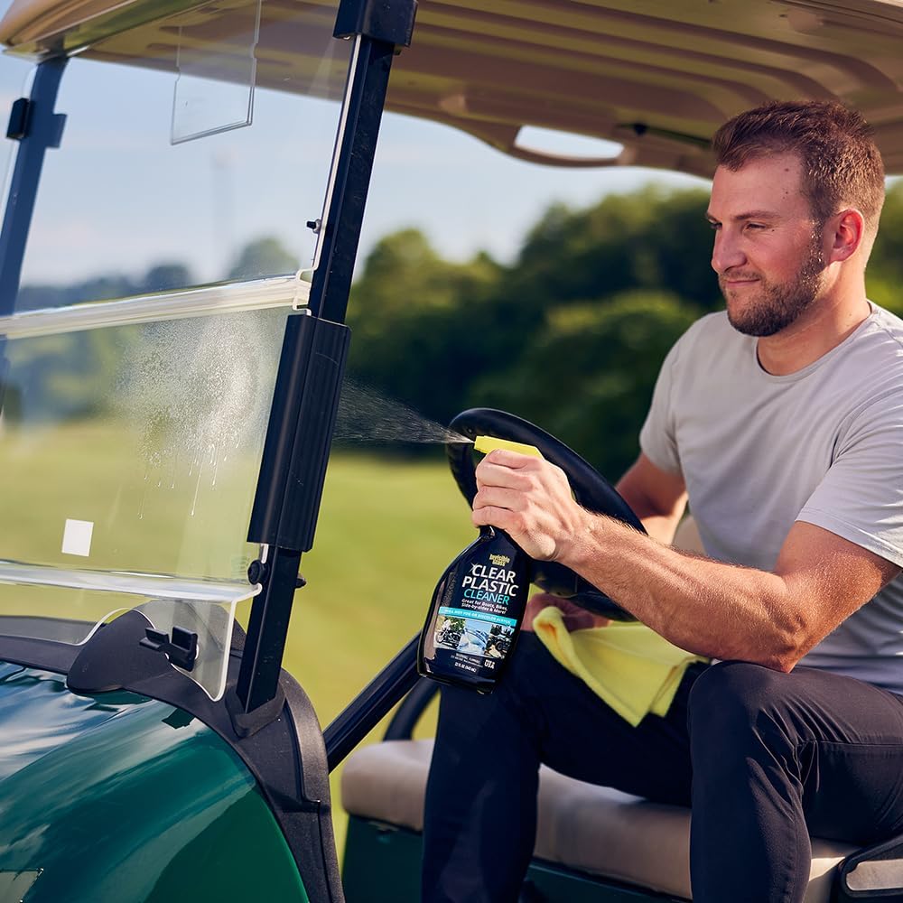 Invisible Glass 92084-2PK Clear Plastic Cleaner for Cars, Motorcycles, RVs, Boats, Helmet Visors, Golf Carts, Acrylic and Vinyl Windows, Streak-Free, Haze-Free, Removes Static, 22 Fl Oz, Pack of 2