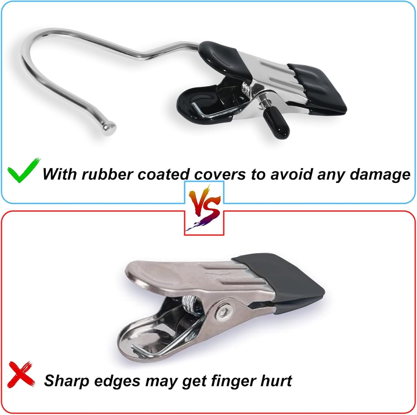 15/30Pcs Upgrade Double Head Clamp Dipped Clothespin for Laundry Hooks with Clips, Boot Holder, Hanging Clips, Portable Multifunctional Hangers Single Clip Space Saving for Jeans, Hats (30, White)