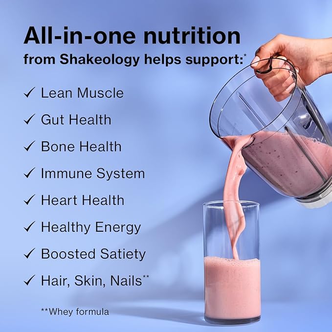 Shakeology 0g Added Sugar Plant Based Protein Powder Blend, Gluten-Free Shake with Vitamins and Minerals – Helps Support Healthy Weight Loss, Lean Muscle, Gut Health – Vanilla, 30 Servings