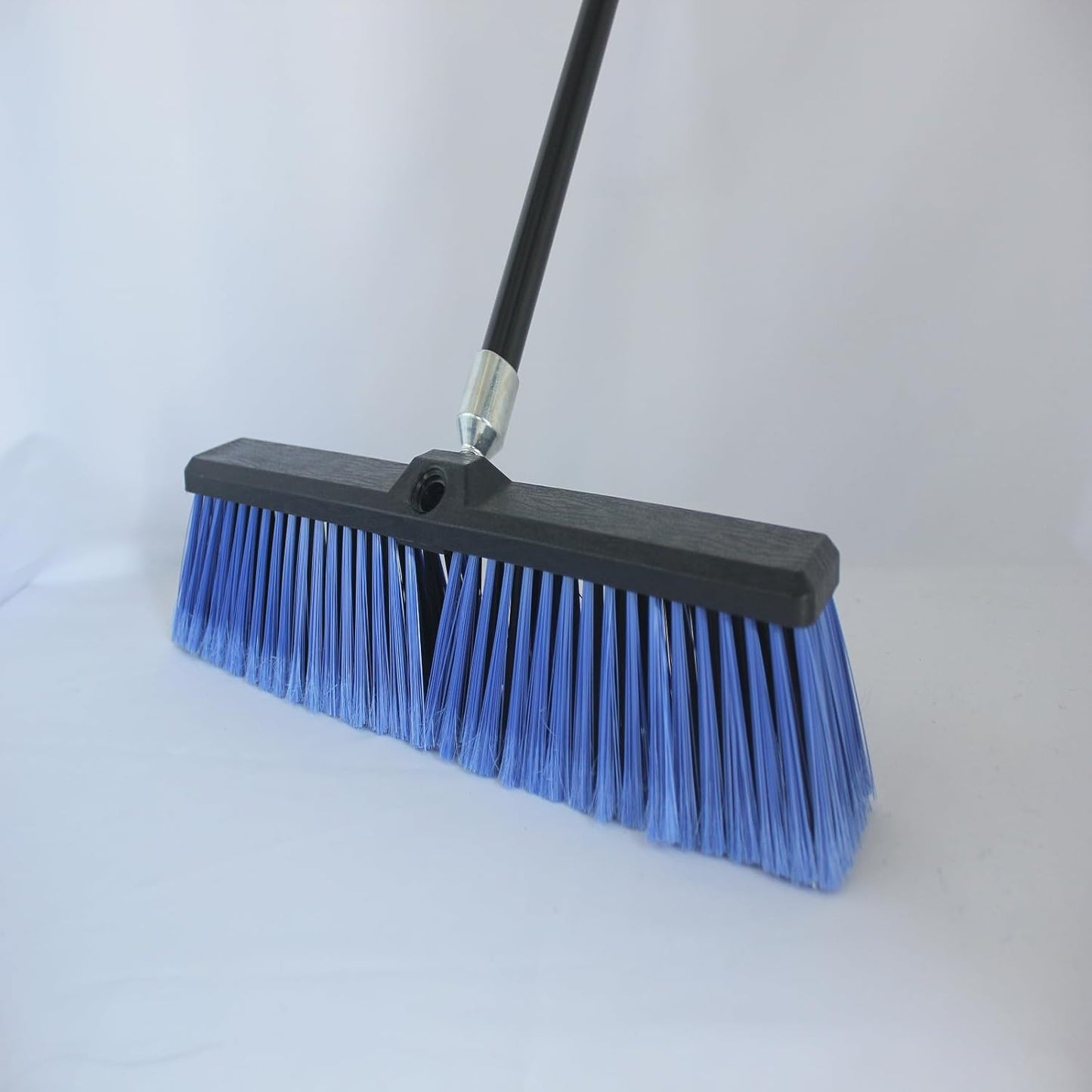 2PCS Push Broom Head Outdoor Large Stiff Bristle Broom Head - Excellent Cleaning Performance - Easy Installation Broom Head(Blue, 18 inches)
