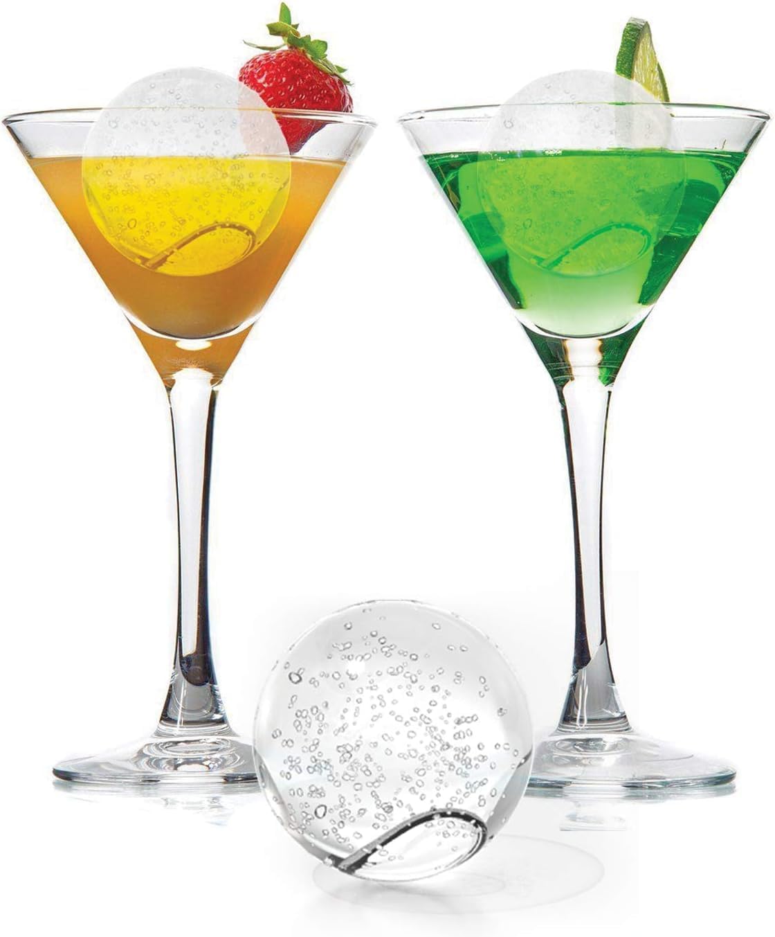 Housewares Solutions Froz Ice Ball Maker – Novelty Food-Grade Silicone Ice Mold Tray With 4 X 4.5cm Ball Capacity