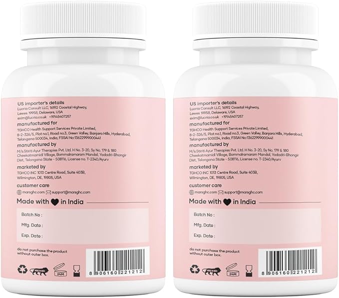 Mars Fat Burn Capsules with Psyllium Husk, Moringa & Dandelion Root – Herbal Blend for Active Routine (Pack of 2)