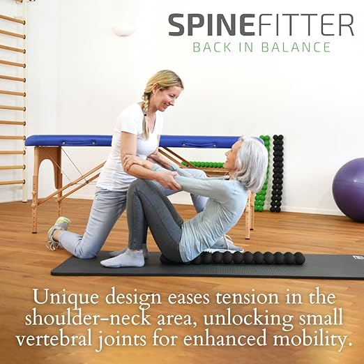Spinefitter by Sissel, Back Stretcher, Back Cracker for Upper & Lower Back Relief, Spine Decompressor, Spinal Decompression for Back Relief, Posutre Corrector, Ideal for Pilates & Yoga, Black