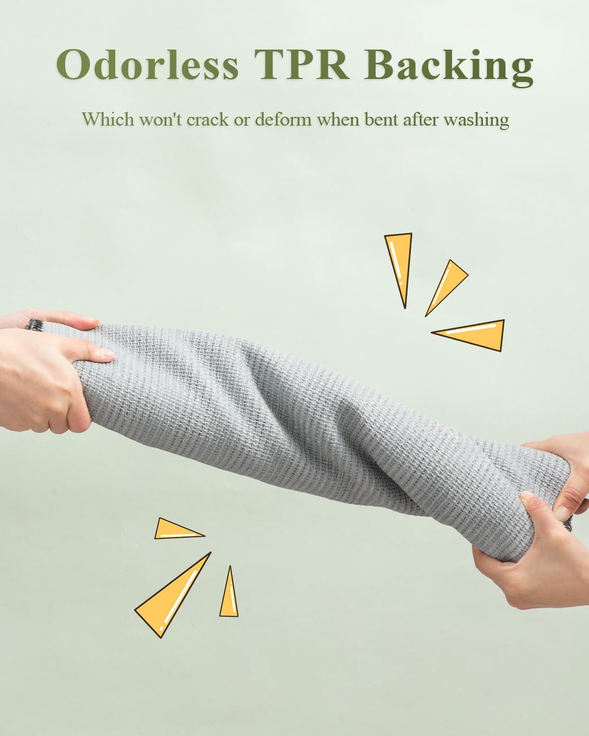 hicorfe Indoor Doormat,Front Back Door Mat TPR Backing Non Slip Mats 20"x31.5" Absorbent Resist Dirt Entrance Doormat Inside Floor for Entryway Washable Low-Profile(Sage Green)