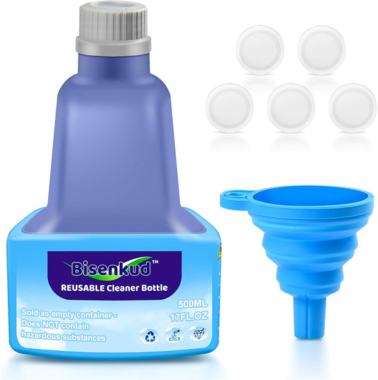 Refillable Bottle for Swiffer Wet Jet Mop - 500ml /17 FL OZ - Leak-Proof HDPE Solution Bottle, Empty，Not for Power mop