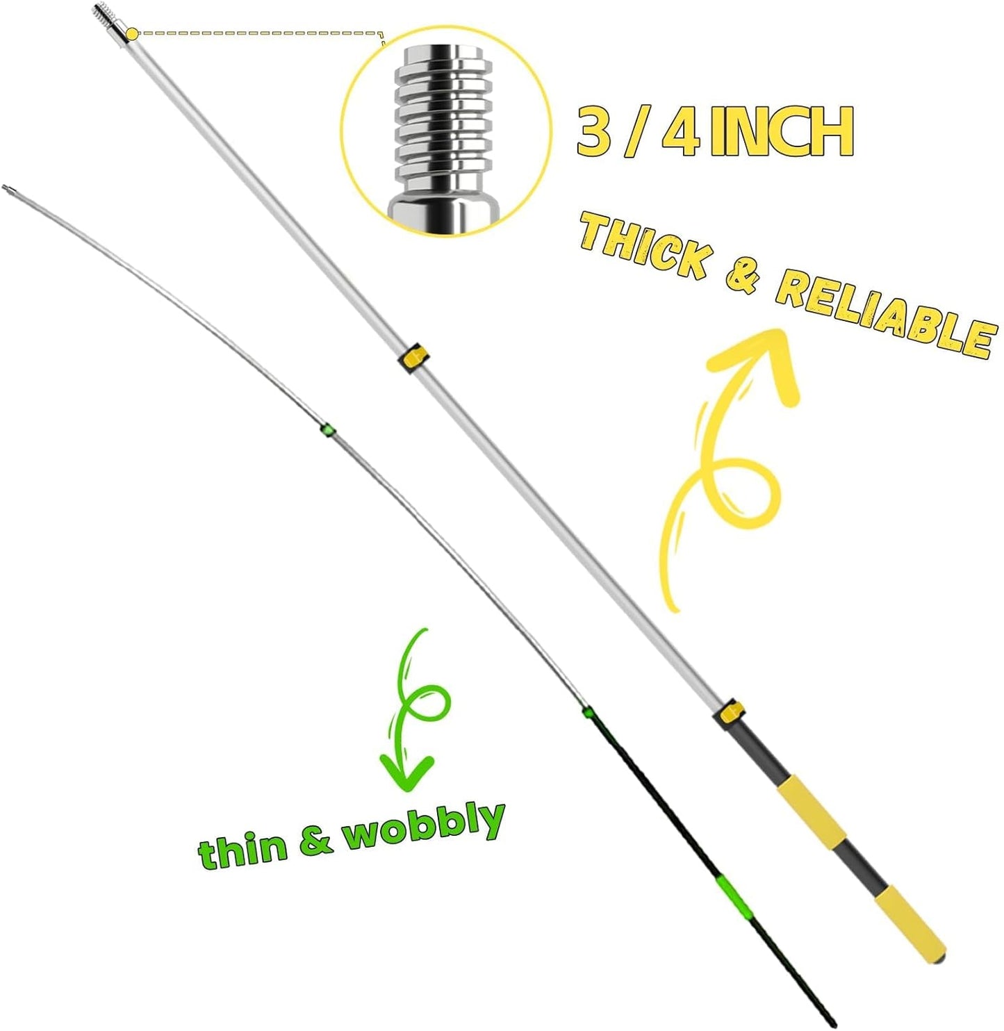 144'' Long Extendable Handle Car RV Wash Brush Kits with Collapsible Bucket, RV, Truck Washing Kit with Extension Pole - Microfiber Car Mop, Bristles Washing Brush, Squeegee Mitt, RV-Wash Cleaning Kit