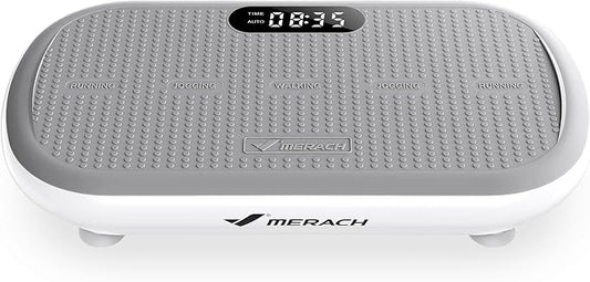 MERACH Vibration Plate Exercise Machine, Vibration Plate 440 Lbs Capacity, Bluetooth and Silicone Pedal, Stimulate Deep Fat, Vibration Plate for Lymphatic Drainage, Vibrating for Weight Loss