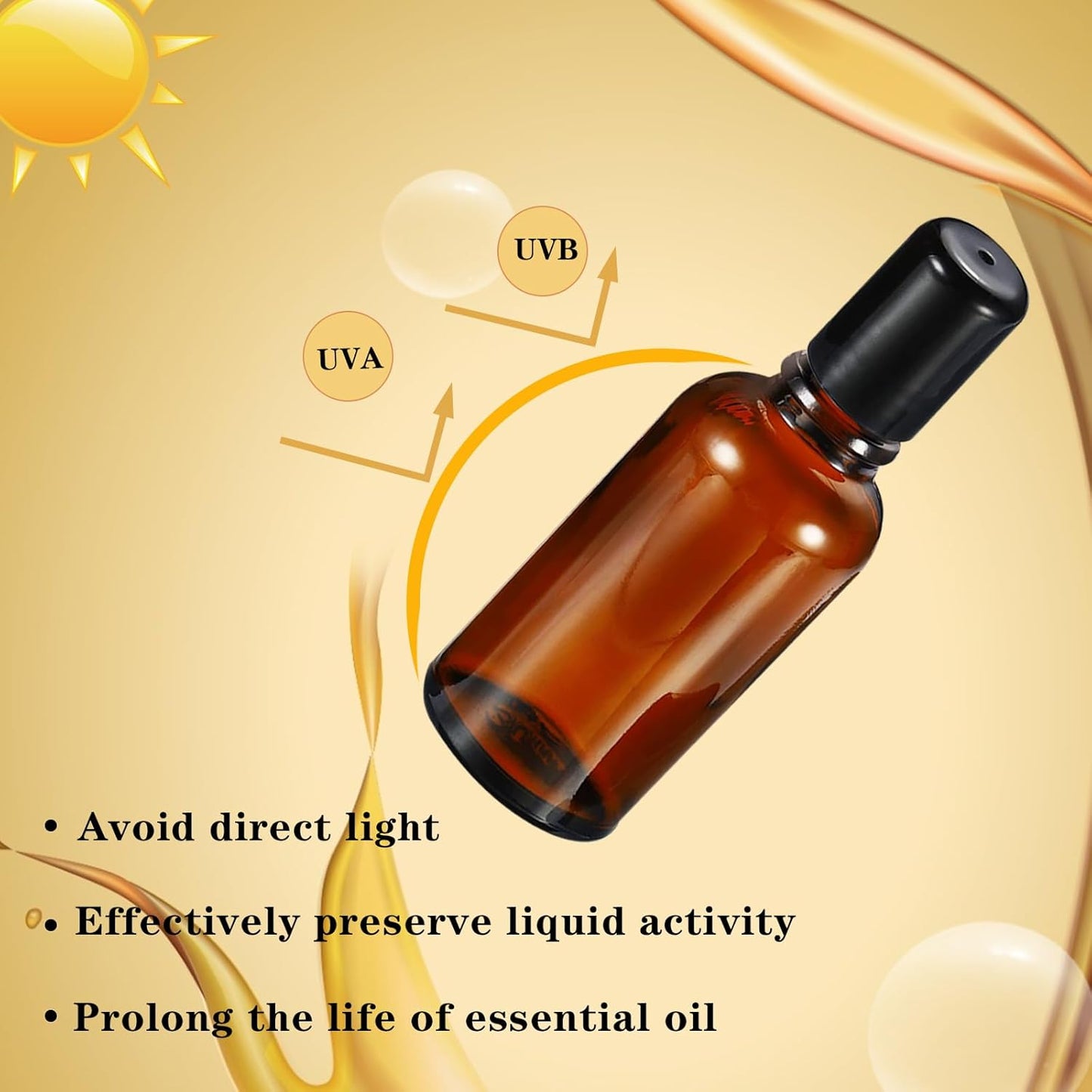 20ML Roller Bottles for Essential Oil, 4 Pack Empty Amber Glass Roller Bottle for Perfume Oil, Roll on Bottles with Stainless Steel Roller Balls, Opener, Funnel and Dropper