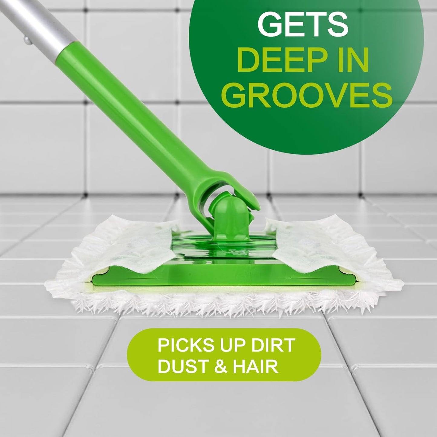 Heavy Duty Dry Sweeping Cloths Compatible with Sweeper Mop, Microfiber Duster Mop Pads Refills for Cleaning Hardwood Floor Dust and Pet Hair, Disposable (30)