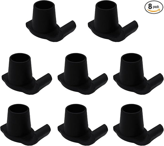 Magicorange Walker Glide Skis, 8 Pcs Universal Fit Walker ski Glides,Easy to Use Rubber Walker Glides,Walker Feet Replacement (Black)