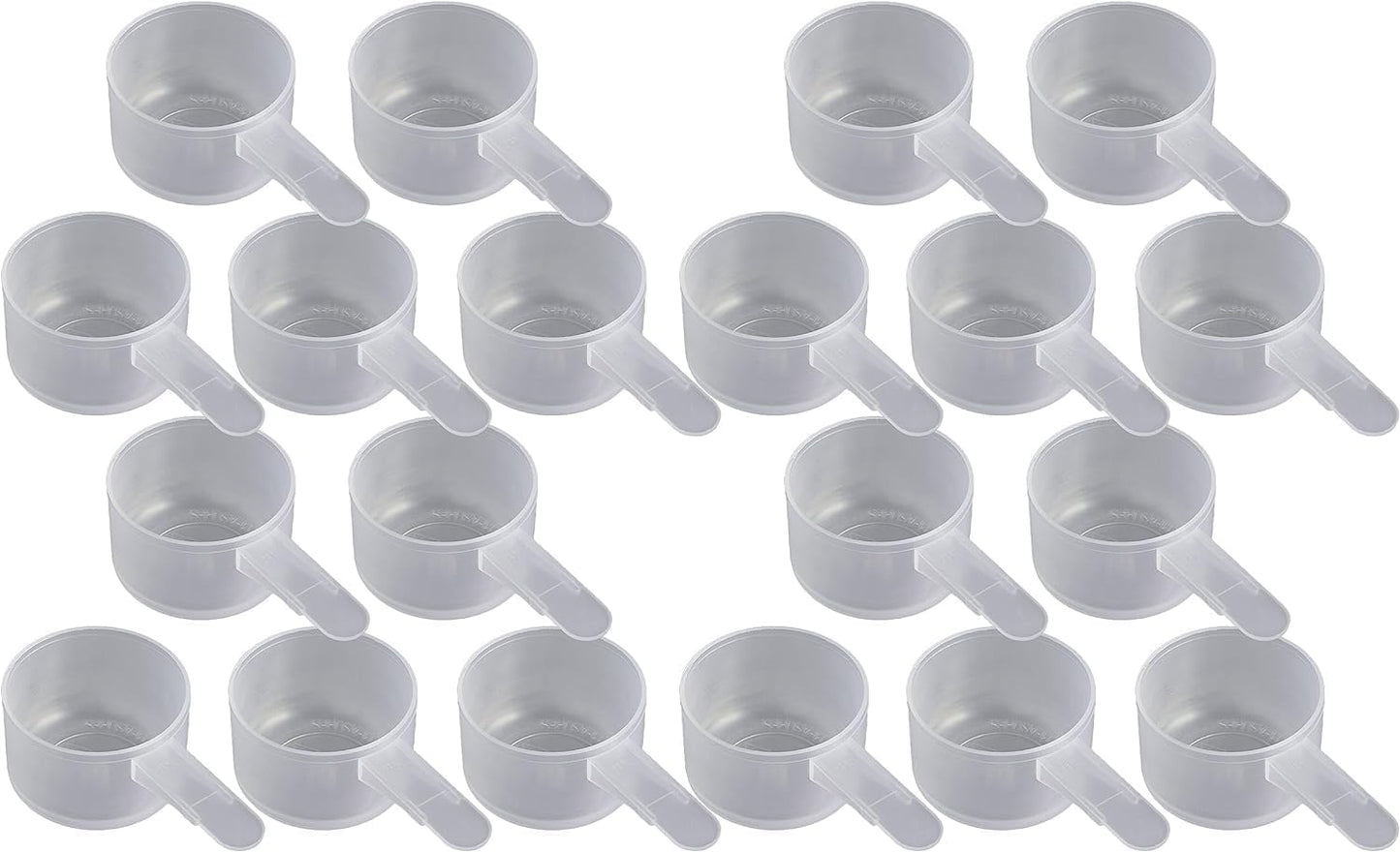 23 mL Plastic Measuring Packaging Scoop (= 23 cc/ = 4.7 teaspoon/ = 1.5 Tablespoon/ = 0.78 fl oz), Short Handle - to Measure and Dispense Spices, Granules, Powders, for Seeds Packing (20 scoops)