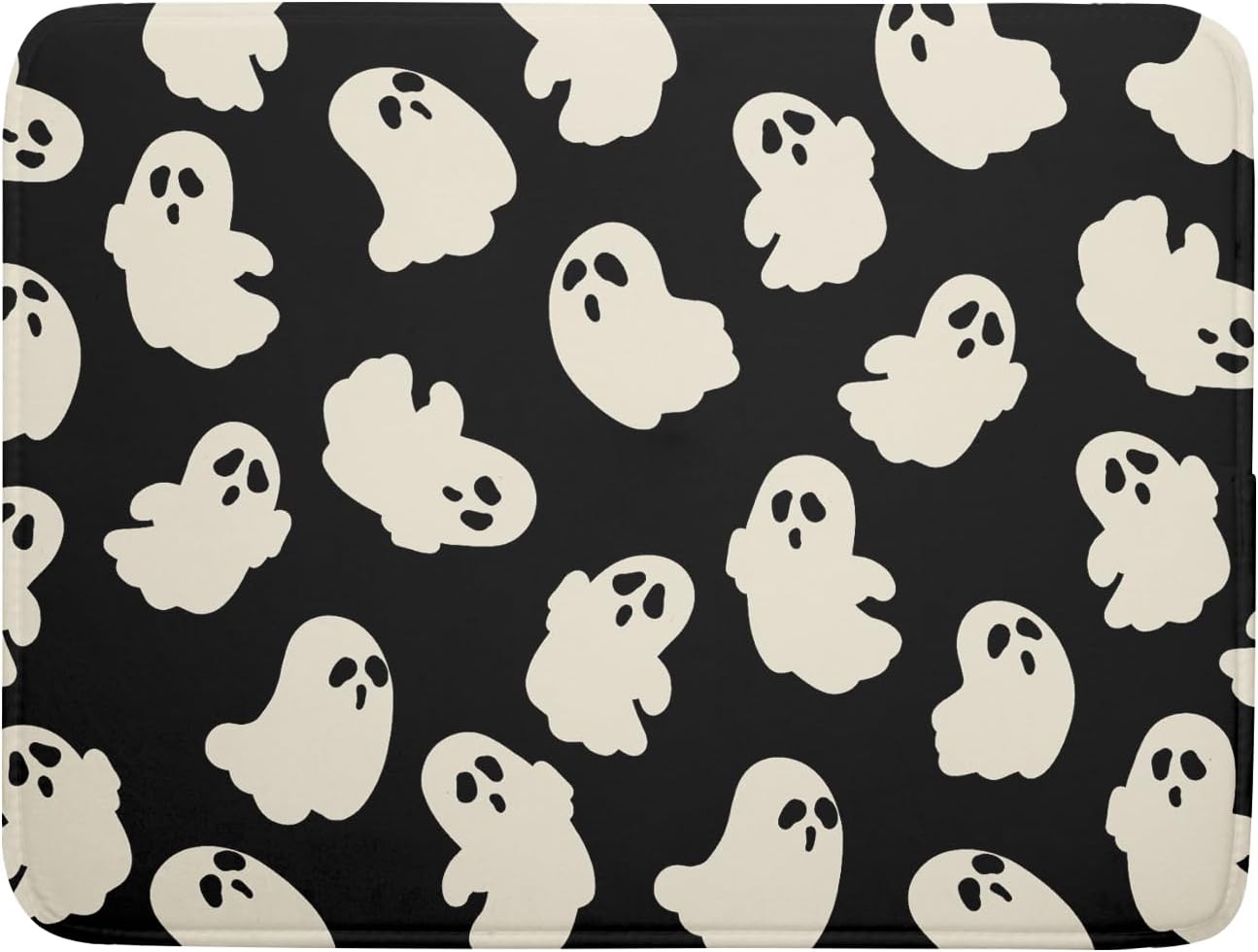 Halloween Ghosts Dish Drying Mat for Kitchen Counter Halloween Cute Ghost Drying Dish Mat 18”x24” Absorbent Microfiber Reversible Kithchen Mats for Countertop Fast Dry Dish Draining Mats for Halloween