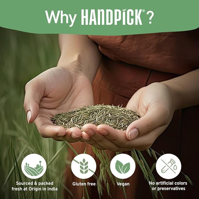 HANDPICK, Fennel Tea Bags (100 Herbal Tea Bags) Caffeine Free, Gluten Free & Non GMO | Round Eco Conscious Teabags | Smooth & Sweet