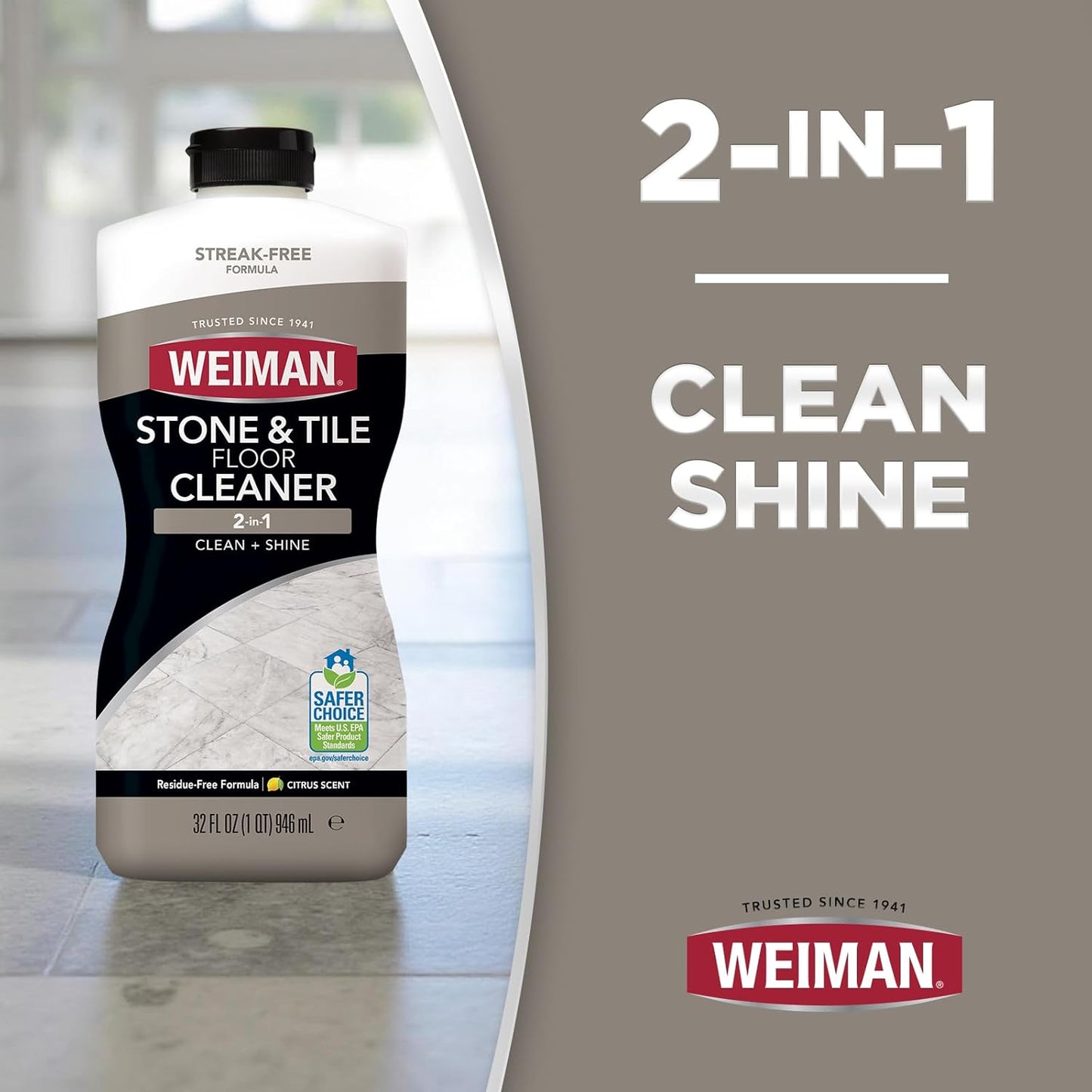 Weiman Stone Tile and Laminate Cleaner - 32 Ounce 2 Pack