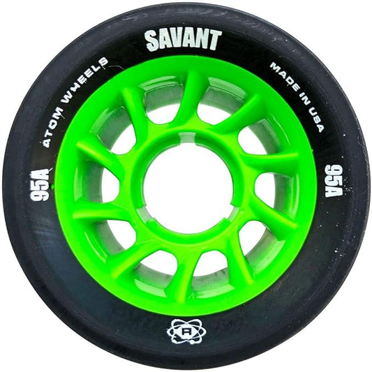 Atom Quad Wheels - Savant (62mmx40mm, Black (95A), 4pk)