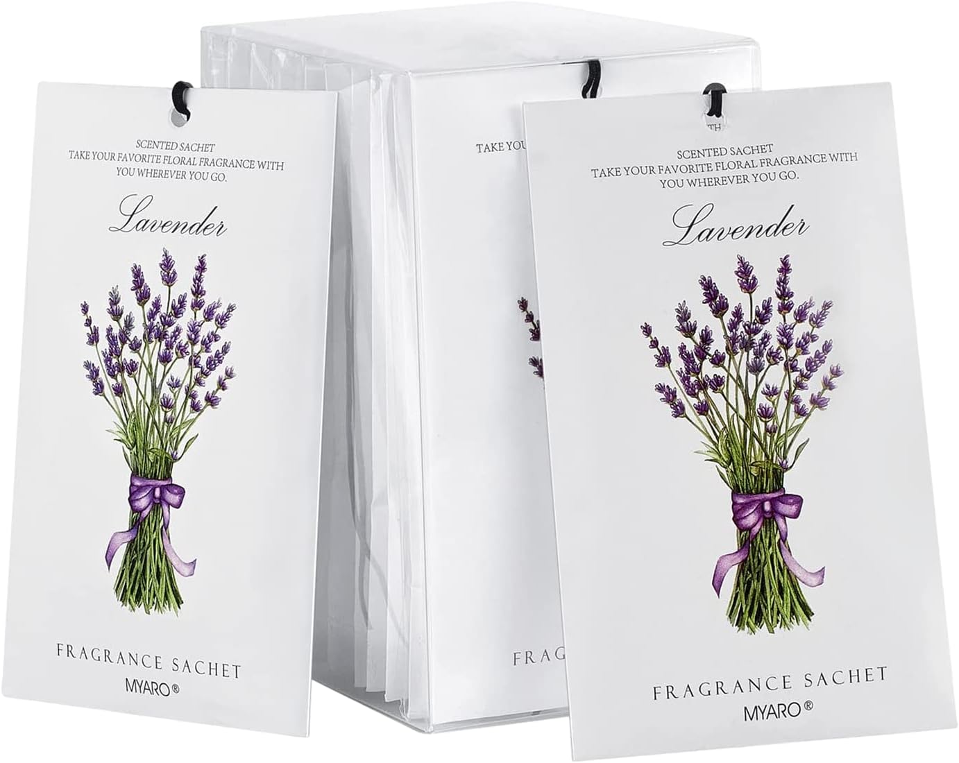 MYARO 12 Packs Lavender Scented Sachets Air Freshener for Drawer and Closet, Long-Lasting Sachets Bags Drawer deodorizers Fresh Scents, Home Fragrance for Lover