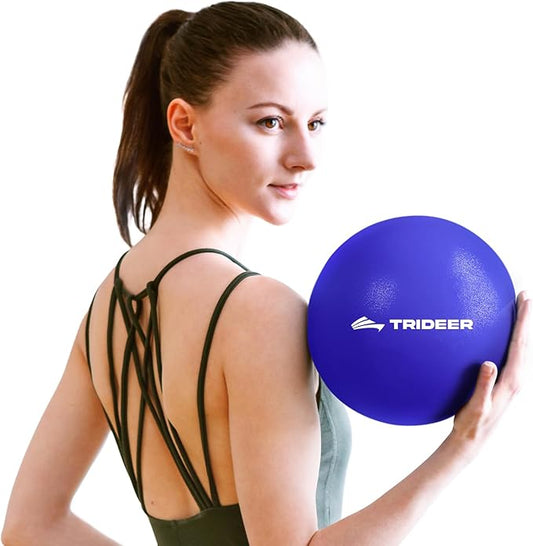 Trideer Pilates Ball 9 Inch, Small Exercise Ball with Exercise Guide for Yoga, Core Training, Physical Therapy, Balance, Stability, Stretching